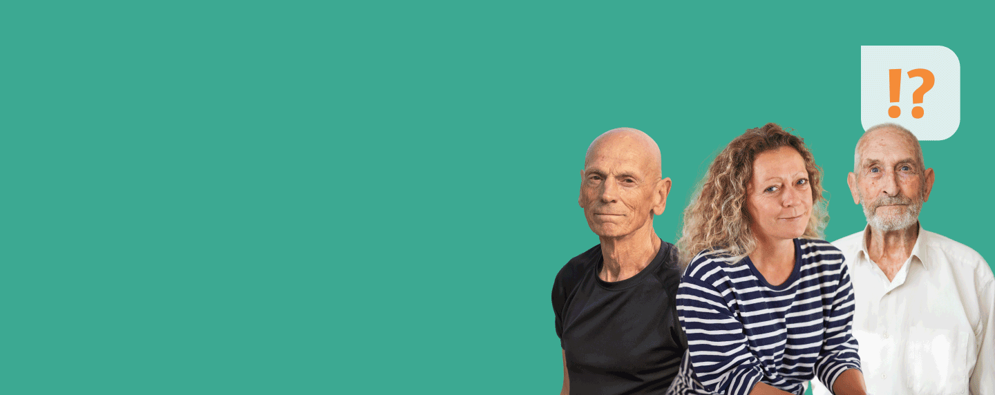 3 personen met een groene achtergrond