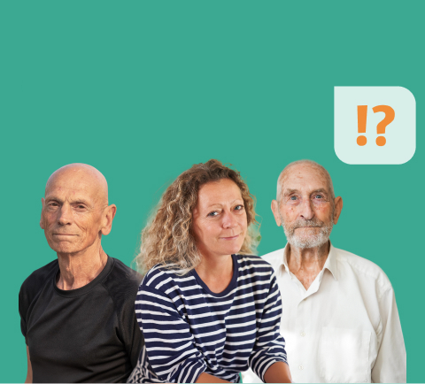 3 personen met een groene achtergrond